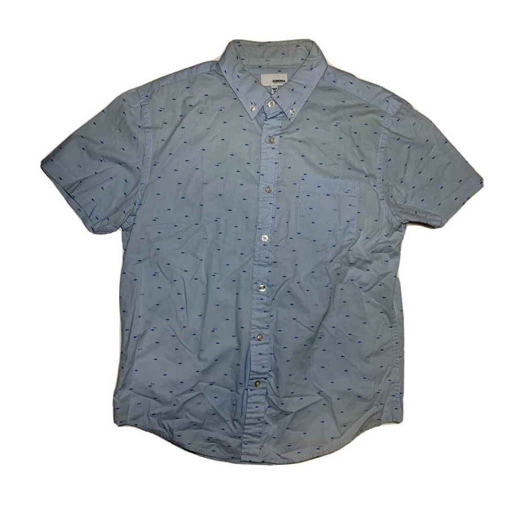 Sonoma Light Blue Button Up Shirt Size Medium